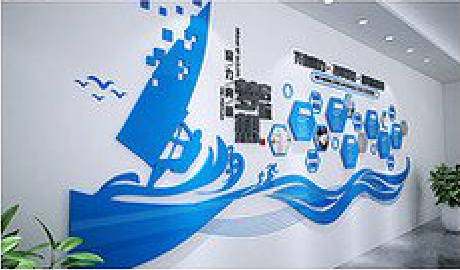 南昌海浪主题文化墙如何设计?