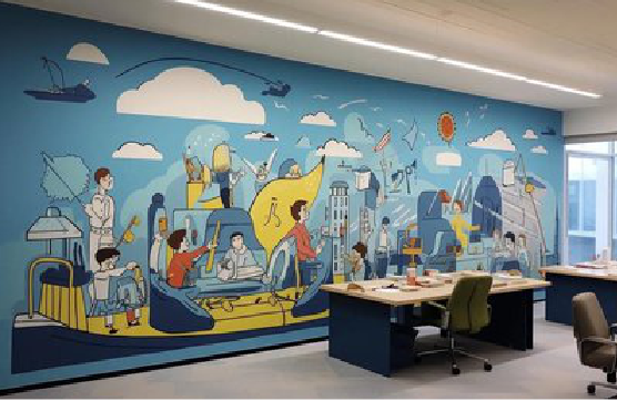 南昌办公室墙绘的特点。