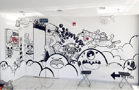 南昌手绘墙并非传统涂鸦。